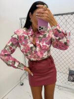 Bordowa spódnica LaMilla z eko skóry