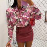 Bordowa spódnica LaMilla z eko skóry