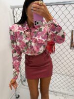 Bordowa spódnica LaMilla z eko skóry