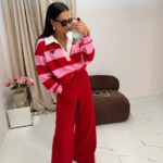 Czerwone dresowe spodnie LaMilla