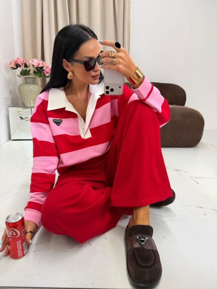 Czerwone dresowe spodnie LaMilla