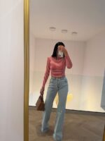 Jasno niebieskie spodnie dzwony LaMilla