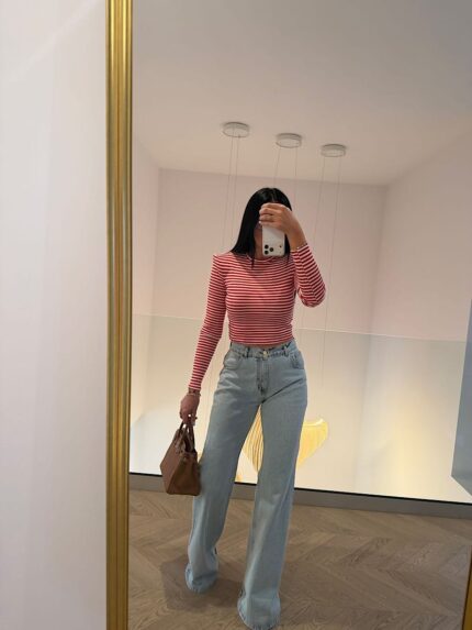 Jasno niebieskie spodnie dzwony LaMilla