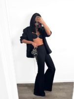 Czarne spodnie dzwony LaMilla