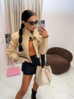 Kurtka skórzana ramoneska LaMilla kremowa