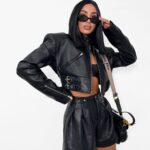 Czarna kurtka skórzana ramoneska LaMilla