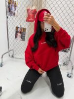 Czerwona bluza z kapturem LaMilla