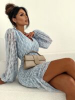 Niebieska koronkowa sukienka Megi B