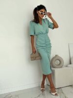 Zielona sukienka midi Megi b