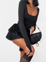 Czarne koronkowe spodenki LaMilla i czarne body na paluszek LaMilla