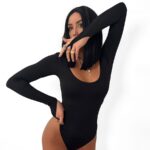 Czarne body z pętelką na palec LaMilla