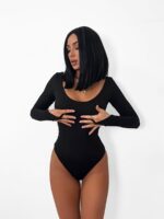 Czarne body z pętelką na palec LaMilla