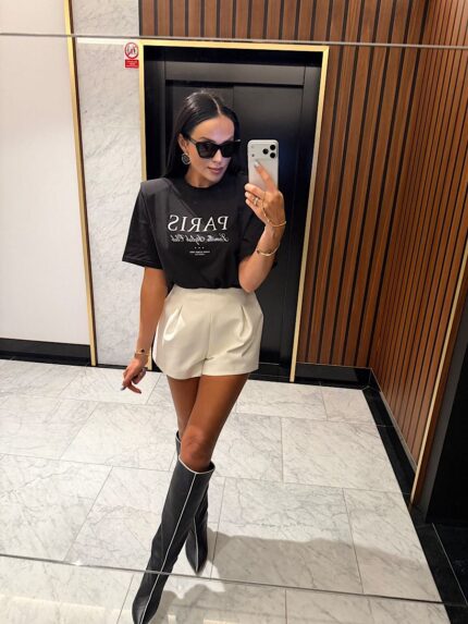 Czarny t-shirt LaMilla Paris