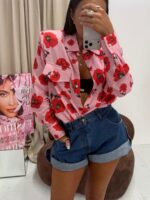 Koszula LaMilla w czerwone kwiaty