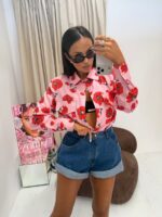 Koszula LaMilla w czerwone kwiaty