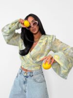 Wiązana bluzka LaMilla z cytrynkami