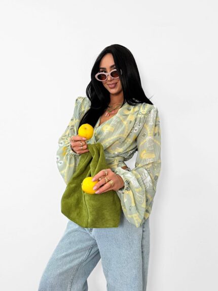 Wiązana bluzka LaMilla z cytrynkami