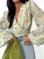 Wiązana bluzka LaMilla z cytrynkami