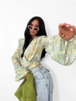 Wiązana bluzka LaMilla z cytrynkami