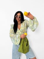 Wiązana bluzka LaMilla z cytrynkami