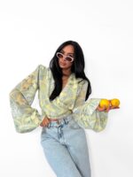 Wiązana bluzka LaMilla z cytrynkami