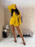 Żółta sukienka kimono LaMilla