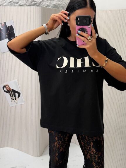 Czarny t-shirt Chic LaMilla