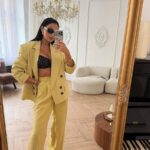 limonkowe eleganckie spodnie LaMilla