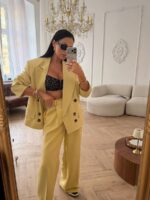 limonkowe eleganckie spodnie LaMilla