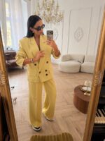 limonkowe eleganckie spodnie LaMilla