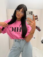 Różowy t-shirt Chic LaMilla