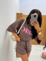 Brązowy T-shirt Chic LaMilla