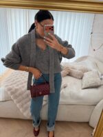 Jeansy stringi LaMilla prosta nogawka jasny jeans