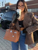 Marynarka LaMilla w brązową kratkę