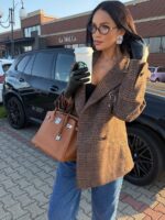 Marynarka LaMilla w brązową kratkę