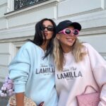 Bluza LaMilla jasno różowa z szarym logo
