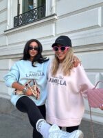 Bluza LaMilla jasno różowa z szarym logo
