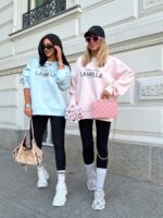 Bluza LaMilla jasno różowa z szarym logo