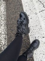 Buty botki LaMilla z kwiatami